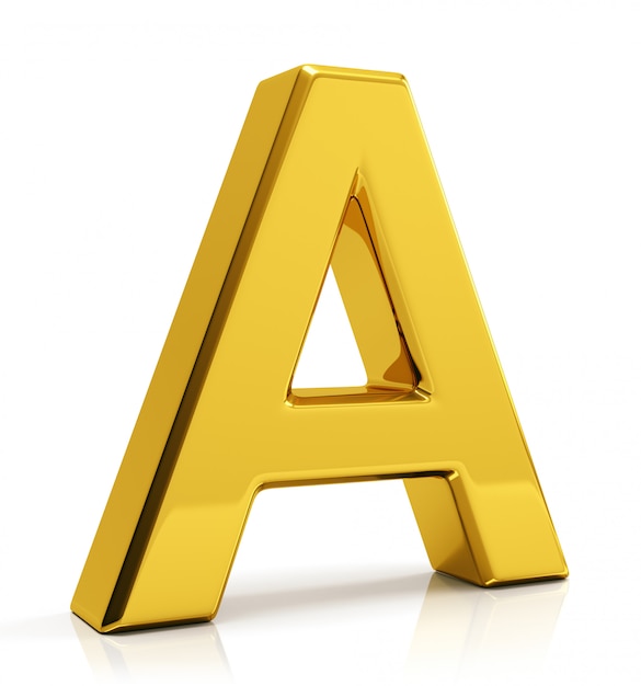 Premium Photo | Gold letter a