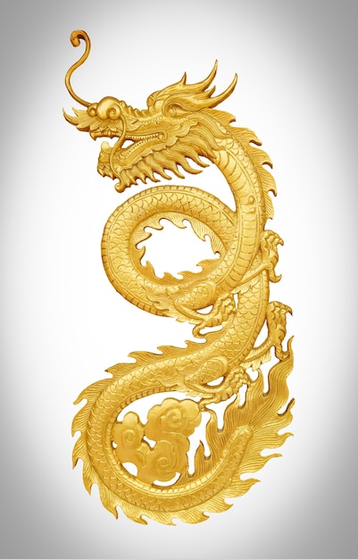 Premium Photo | Golden craft dragon