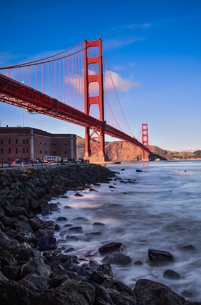 Premium Photo | Golden Gate Bridge During Sunset