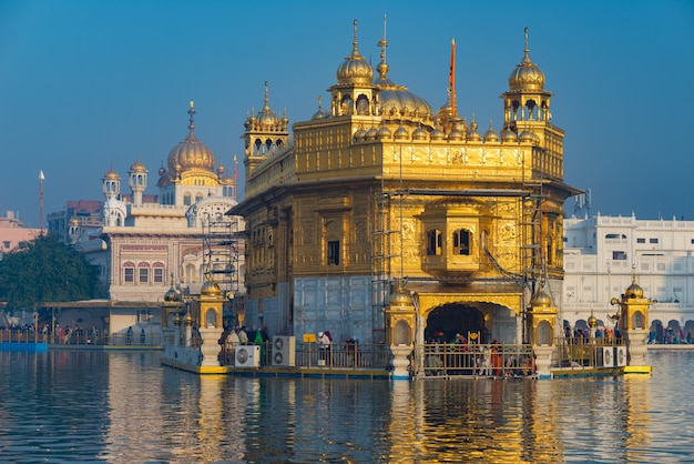 Premium Photo | The golden temple at amritsar, punjab, india, the most ...