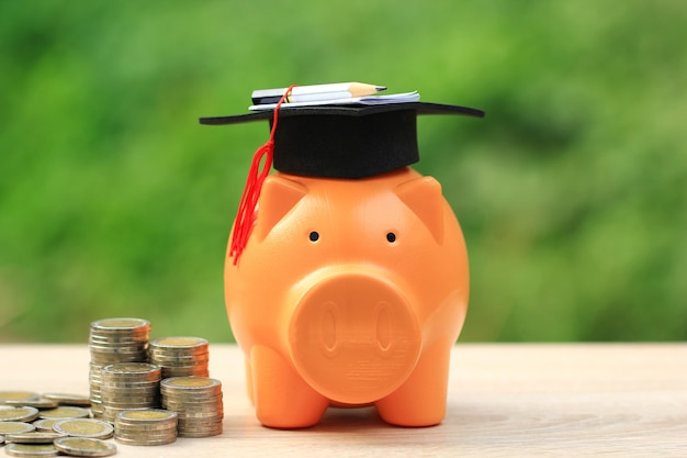 graduation hat piggy bank with stack coins money green background saving money education concept 106094 271 - Info Lengkap tentang Jurusan Teknik Pertambangan di Malaysia