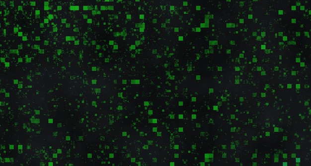 黒の背景に緑の正方形のグラフィックテクスチャ クールな壁紙に最適 無料の写真