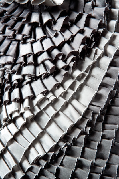 Premium Photo | Gray ruffled skirt pleated texture