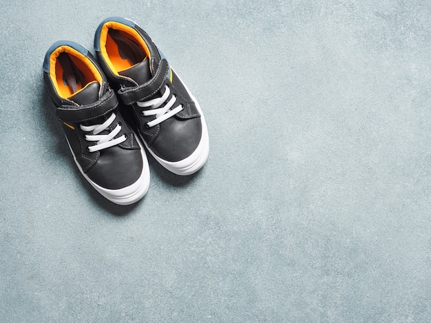yellow and gray sneakers