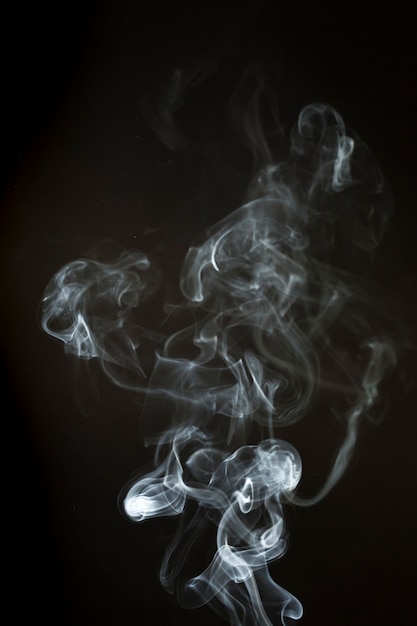 Free Photo | Great smoke silhouette with wavy shapes