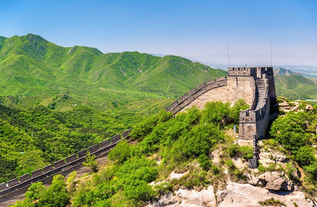 Premium Photo | The great wall of china in badaling