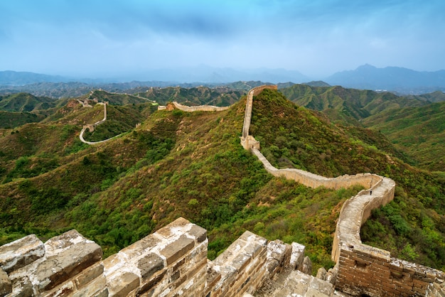 Premium Photo | The great wall of china.