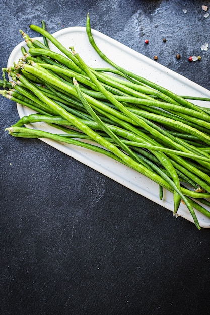 緑豆新鮮な収穫野菜有機食べる プレミアム写真
