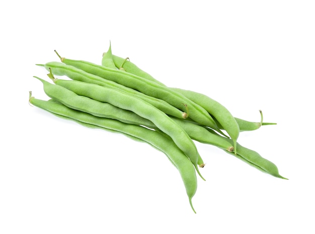 Premium Photo | Green beans isolated on white background.