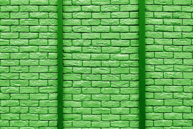 Premium Photo | Green brick building wall. interior of a modern loft