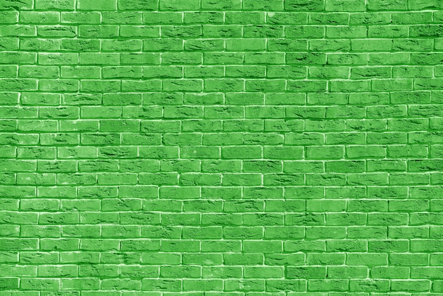 Premium Photo | Green brick building wall. interior of a modern loft