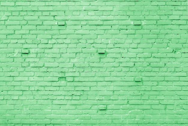 Premium Photo | Green brick building wall. interior of a modern loft