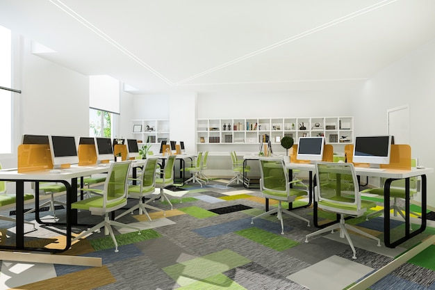 Free Photo | Green business meeting and working room on office building ...