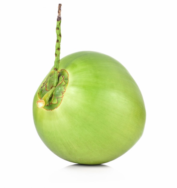 Premium Photo | Green coconut fruit isolated on white background