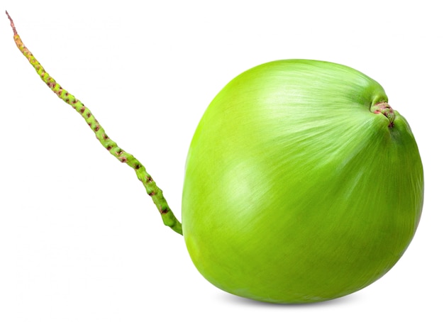 Premium Photo | Green coconut isolated on white clipping path