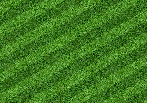 サッカーとフットボールのための緑の芝生フィールドパターン背景 プレミアム写真