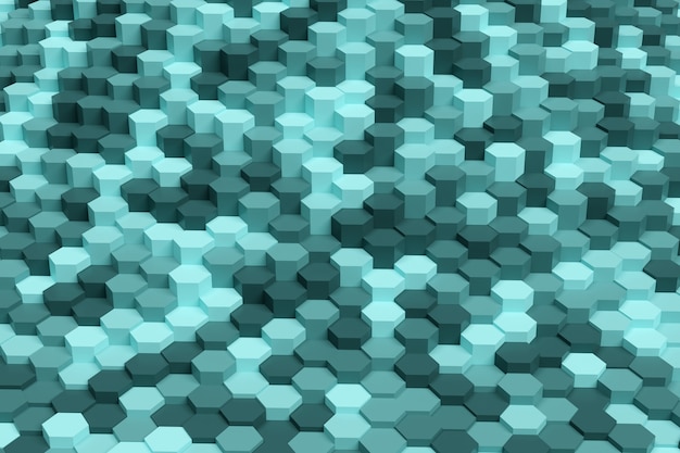 Premium Photo | Green hexagons abstract background. geometric pattern.