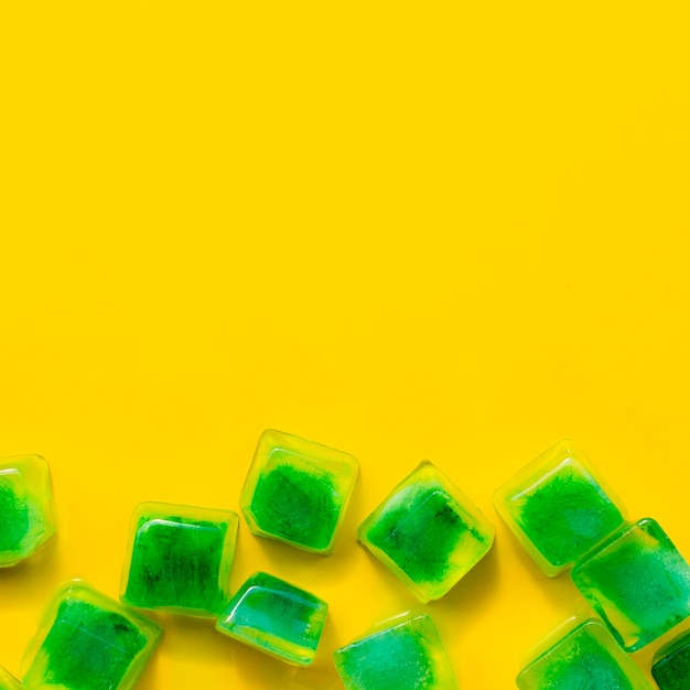 green ice cubes