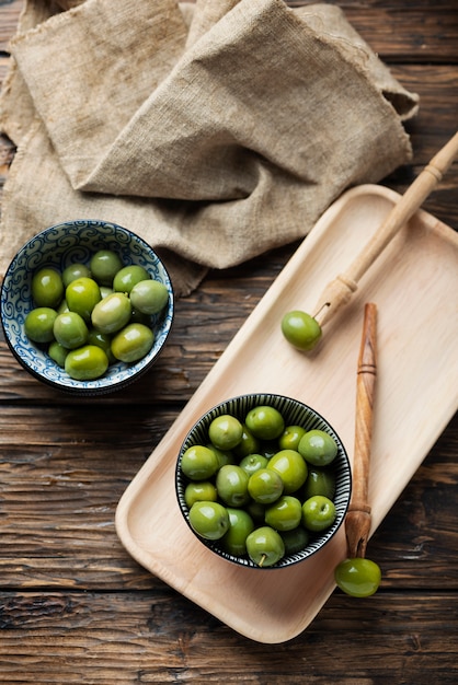 Premium Photo | Green italian olives