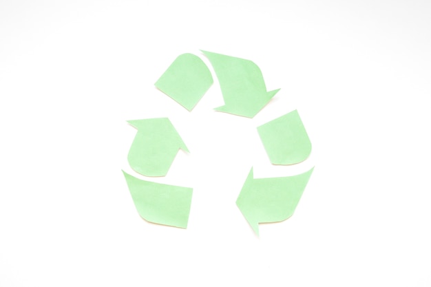 Free Photo | Green paper recycle logo