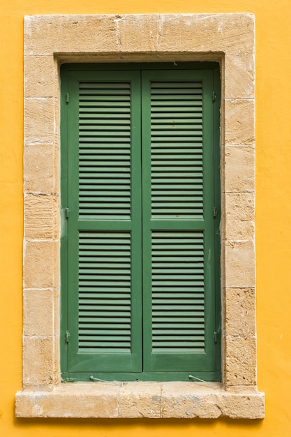 Premium Photo Green The Shutters Of The Window