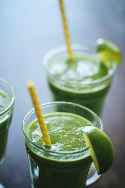 Free Photo | Green Smoothie In A Glass