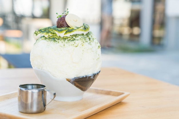 Premium Photo | Green tea bingsu