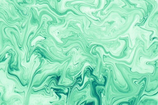 Free Photo Green and white color mix abstract art painting