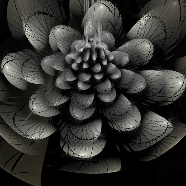 Free Photo | Grey abstract flower background