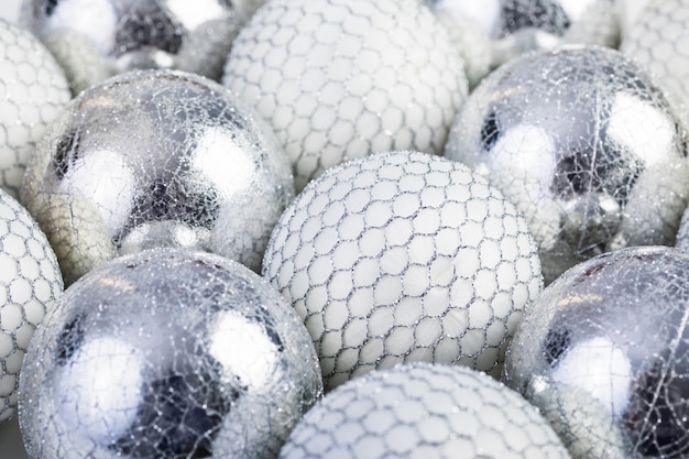 grey christmas balls