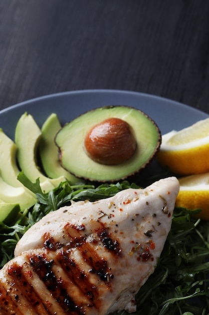 Free Photo | Grilled chicken breast with broccoli
