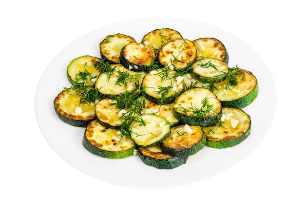 Grilled Zucchini With Garlic And Herbs Premium Photo