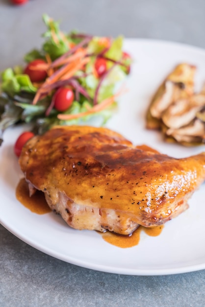 Free Photo | Grilles chicken steak with teriyaki sauce