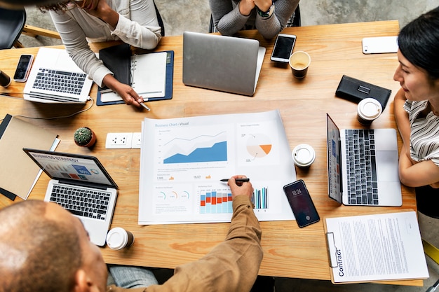 Group of diverse people having a business meeting Free Photo