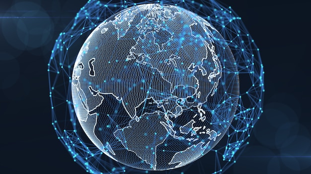Premium Photo | Growing global network and data connections concept.