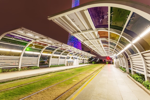 Guangzhou city traffic light rail subway | Premium Photo