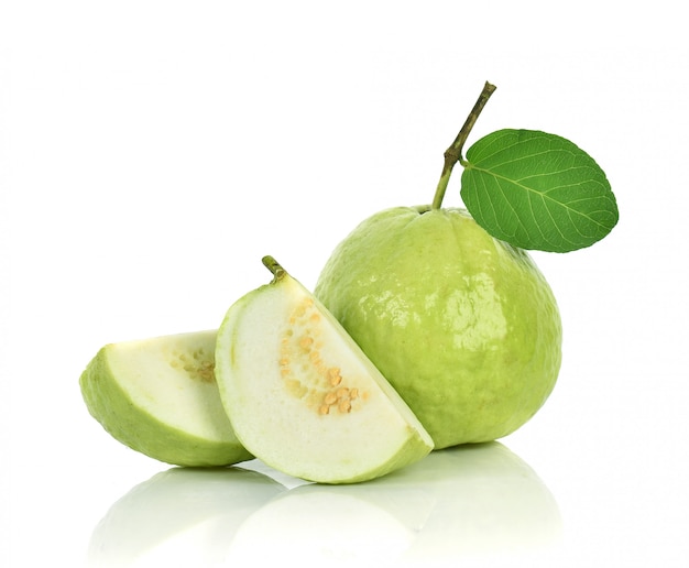 Premium Photo | Guava on white background