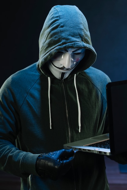 Download Hacker with anonymous mask Photo | Free Download