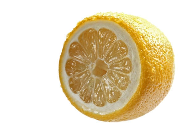 Premium Photo | Half lemon on a white background