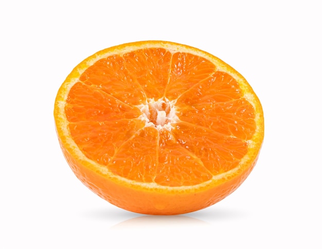 Premium Photo Half Of Tangerine Isolated On White Surface