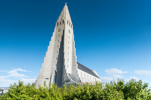 ハットルグリムス教会 アイスランドレイキャビクのルター派教区教会 プレミアム写真