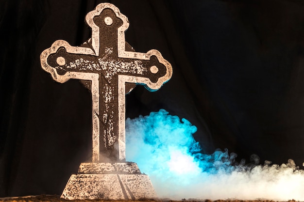 Free Photo | Halloween celebration with scary cross