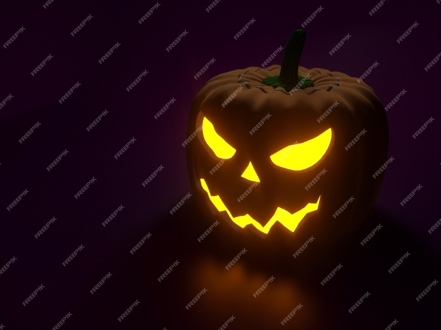 Premium Photo | Halloween pumpkins with a mad face