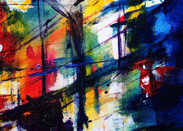 Hand draw colorful watercolor abstract background and textured Premium Photo