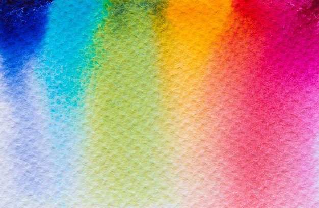 手描きのレインボー水彩カラフルな濡れた紙の背景 パステルカラー プレミアム写真