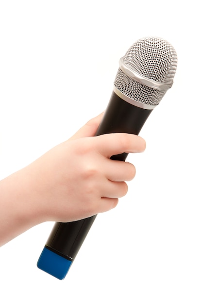 Premium Photo | Hand with microphone interview