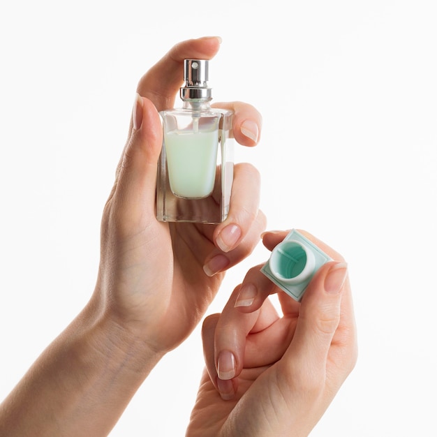 holding perfume