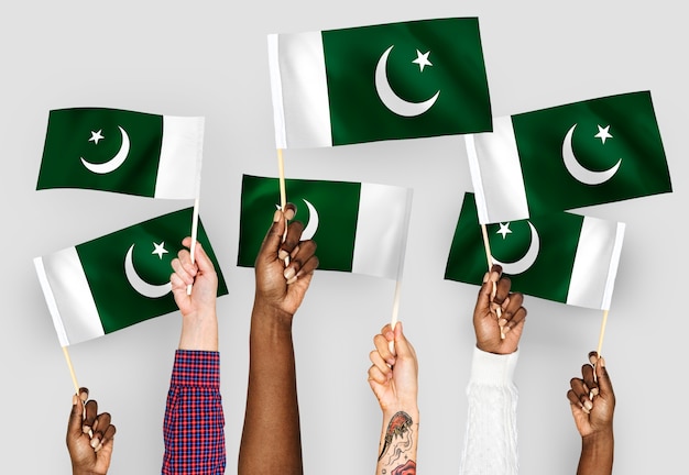 hands waving flags pakistan 53876 30843