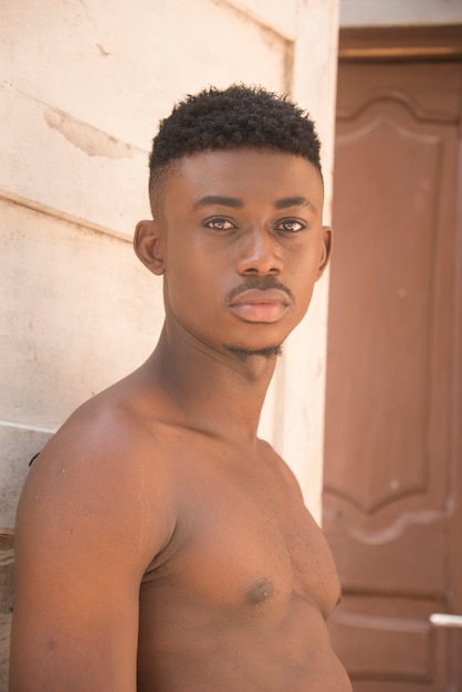 Handsome Black Man Premium Photo