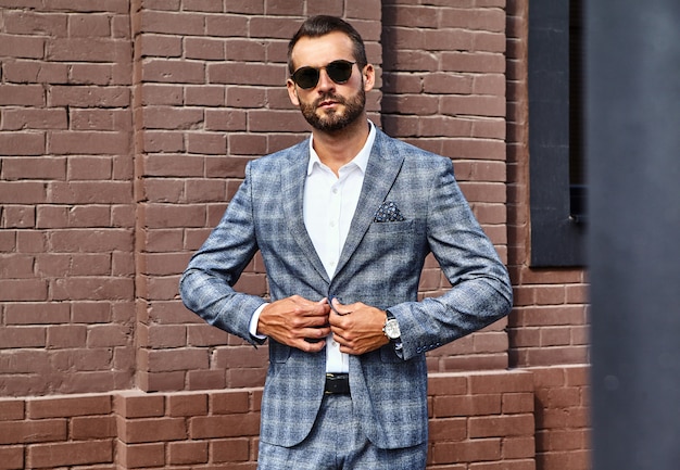 Free Photo | Handsome fashion businessman model dressed in elegant ...